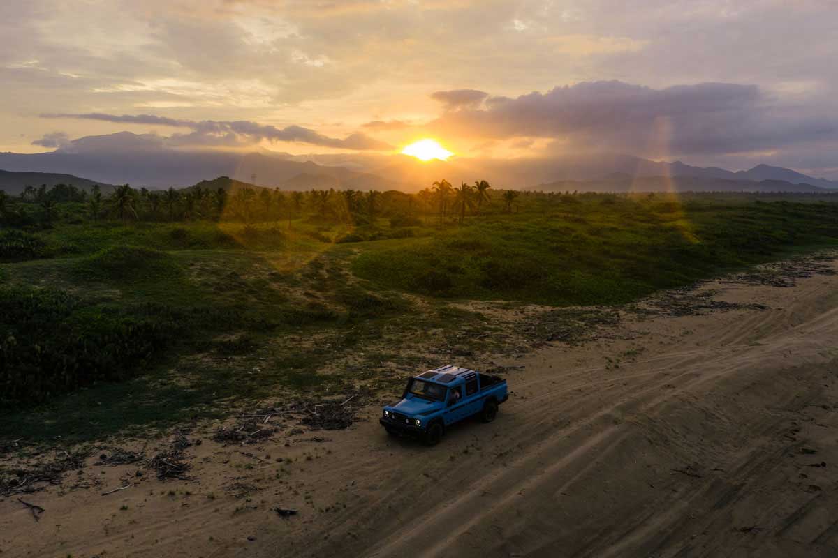 MUSA land at sunset